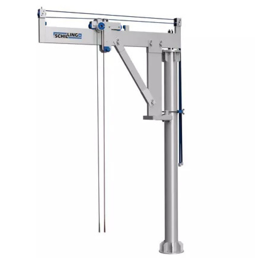 Obraz produktu: Aluminiowy żuraw obrotowy SCHILLING, punkt zawieszenia 3000 mm, wysięgnik 2000 mm, udźwig 250 kg