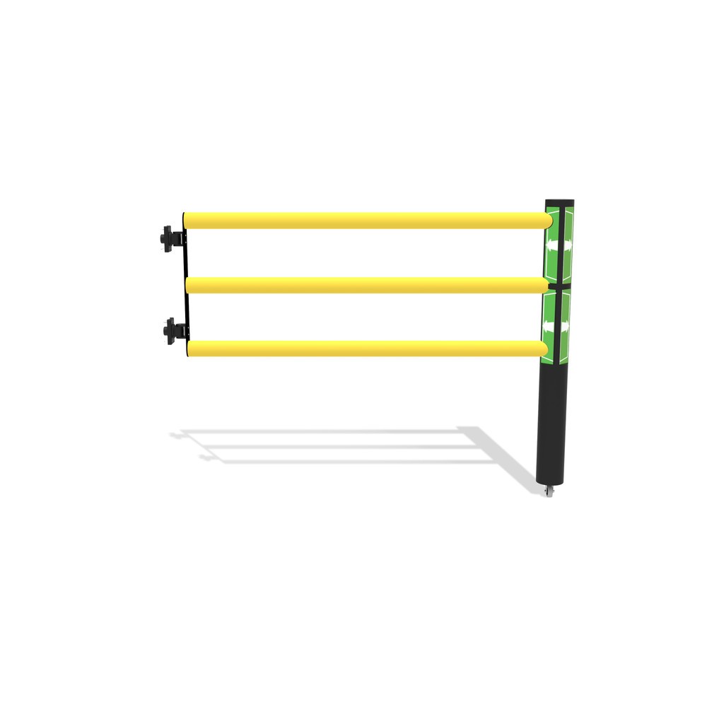 Obraz produktu: Drzwi wahadłowe do bariery bezpieczeństwa „Delta”, wys. x szer. 1200 x 1500 mm, z rolką