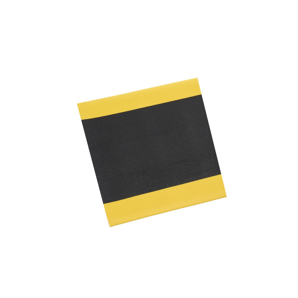 Obraz produktu: Mata przeciwzmęczeniowa HEMMDAL ErgoSoft Classic, teksturowana, 1-warstwowa, szer. x dł. 600 x 600 mm, kolor czarny/żółty