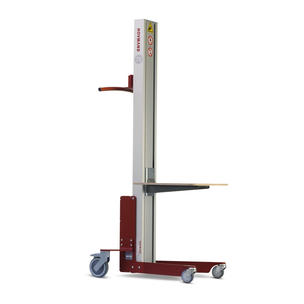 Obraz produktu: Podnośnik HOVMAND z platformą z tworzywa sztucznego, zakres podnoszenia 140-1058 mm, udźwig 70 kg