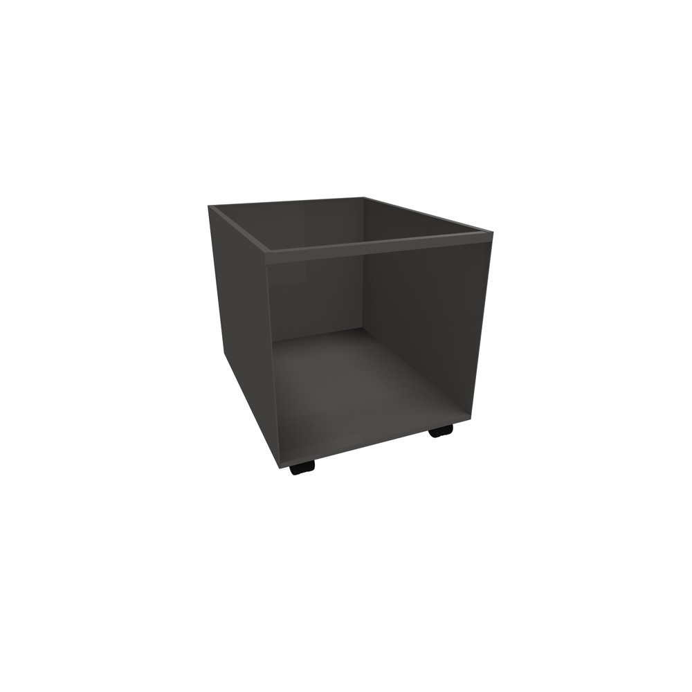 Obraz produktu: Pojemnik z wkładem z tworzywa sztucznego, mobilny, wys. x szer. x głęb. 525 x 500 x 650 mm, szary antracyt