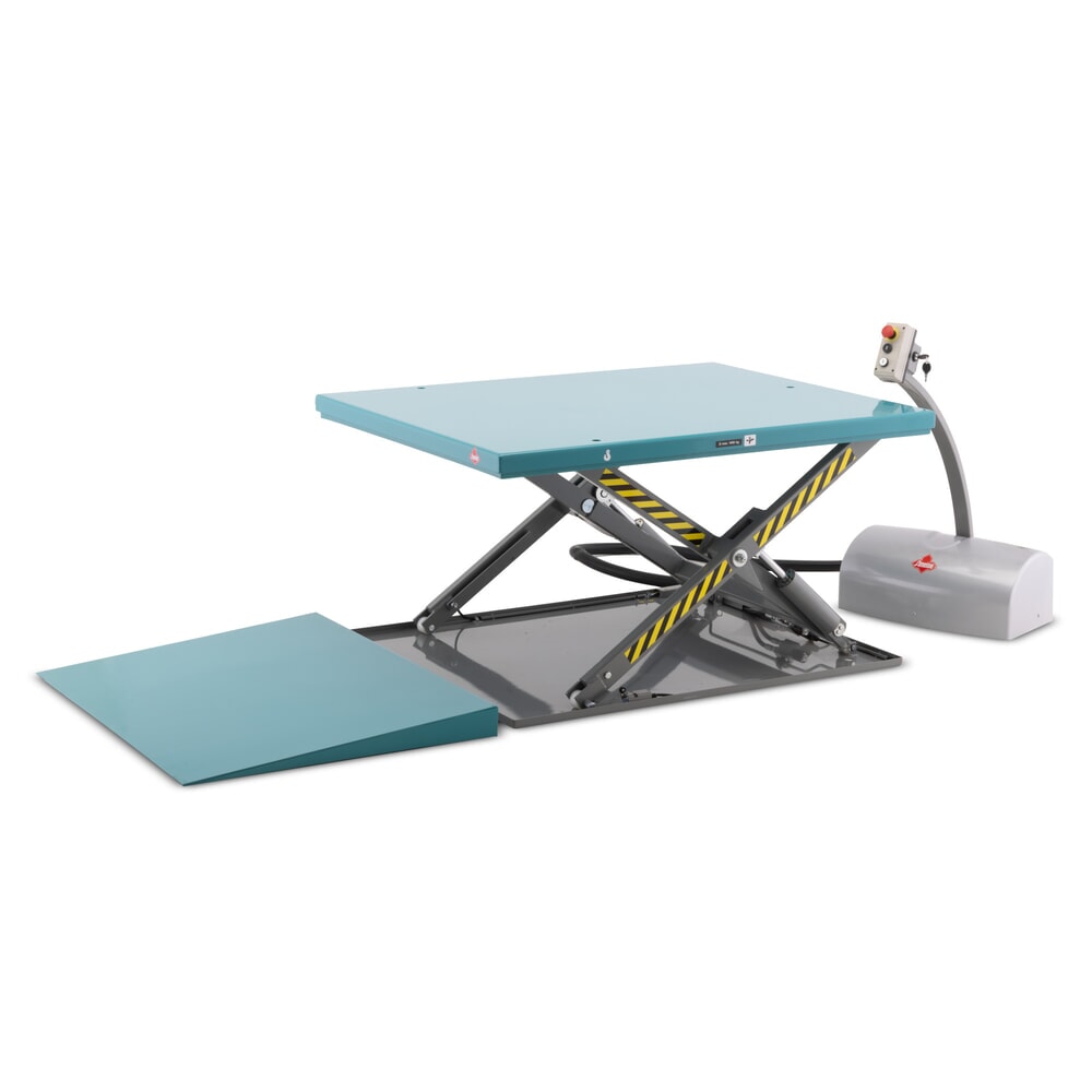 Obraz produktu: Płaski stół podnośny nożycowy Ameise®, zamknięty, udźwig 1000 kg, wymiary blatu 1450 x 1140 mm