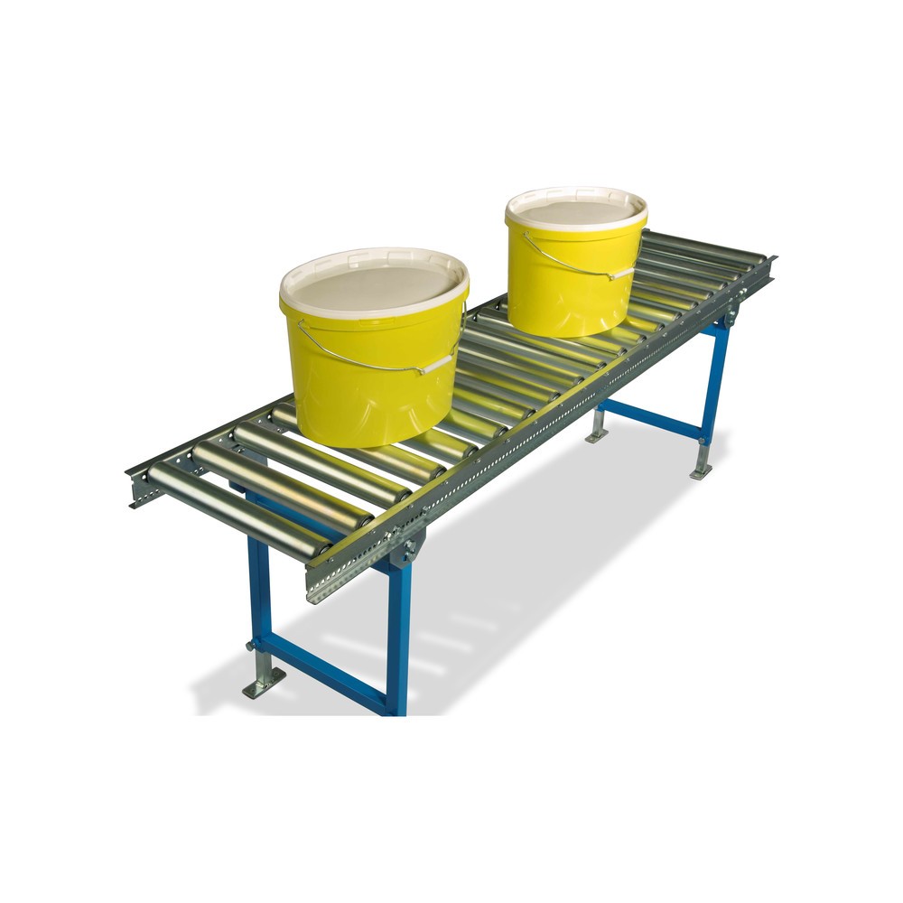 Zdjęcie produktu nr 3: Przenośnik rolkowy do lekkich ładunków, rolka z rurki stalowej, Ø 50 mm, dł. x szer. 3 000 x 600 mm, rozstaw osi 100 mm