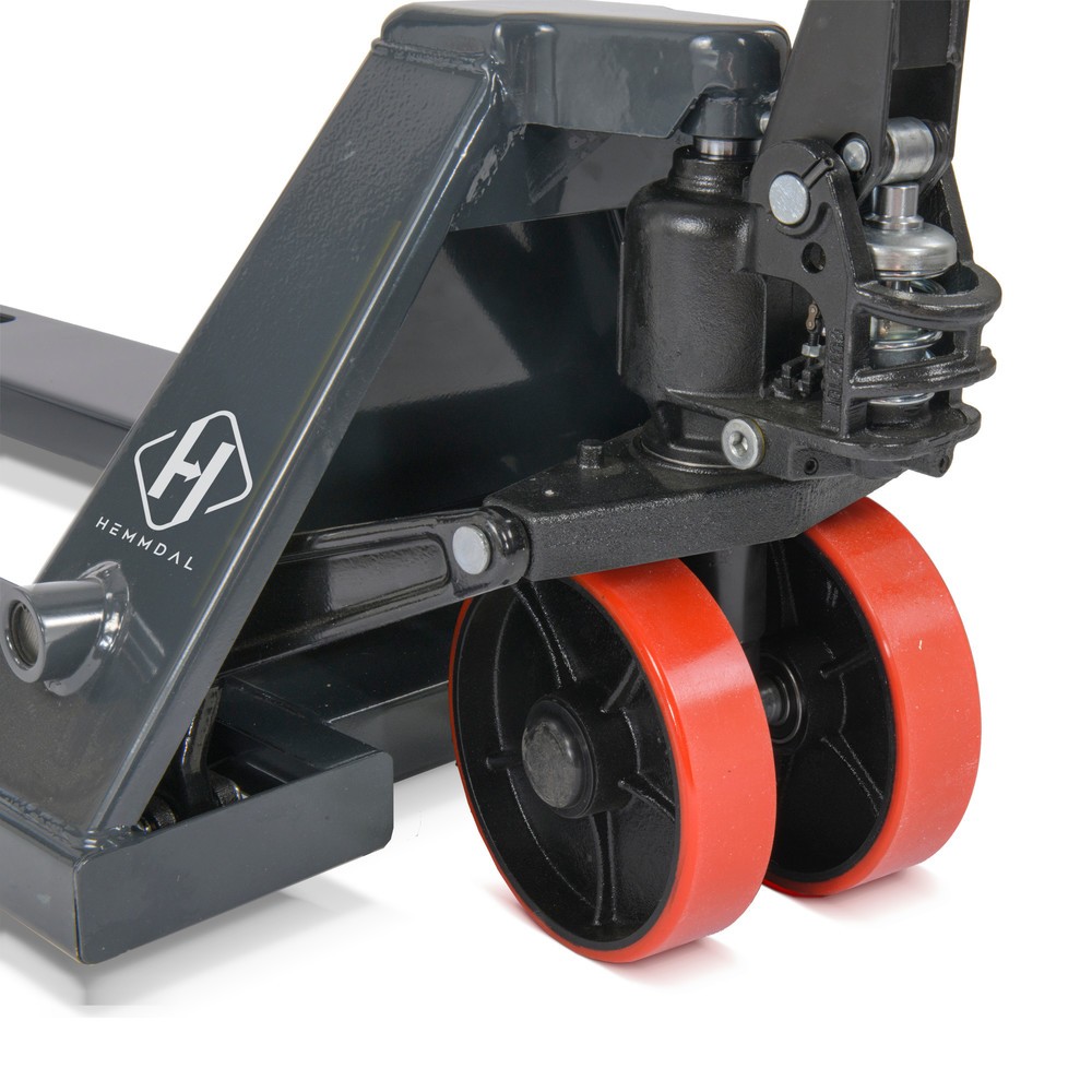 Zdjęcie produktu nr 3: Ręczny wózek paletowy HEMMDAL PTM 2.0, udźwig 2000 kg, długość wideł 1150 mm, poliuretan, rolki tandemowe