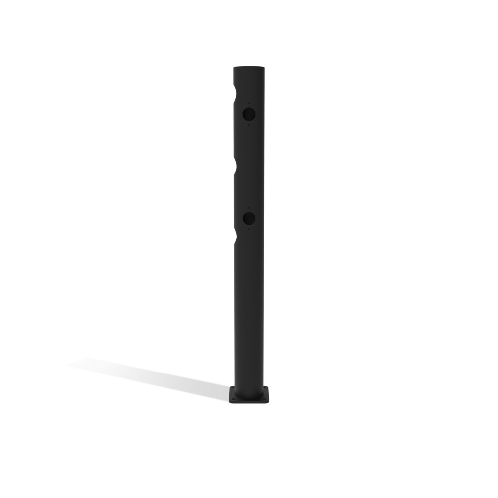 Obraz produktu: Słupek końcowy drzwi wahadłowych do bariery bezpieczeństwa „Delta”, Ø 110 mm, wysokość 1200 mm, 90°, prawa strona