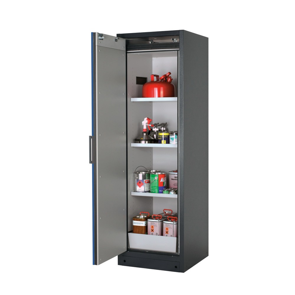 Obraz produktu: Szafa bezpieczeństwa asecos® Q-PEGASUS/Typ 90, 3 półki, wys. x szer. x gł. 1953 x 599 x 615 mm, niebieski gencjanowy
