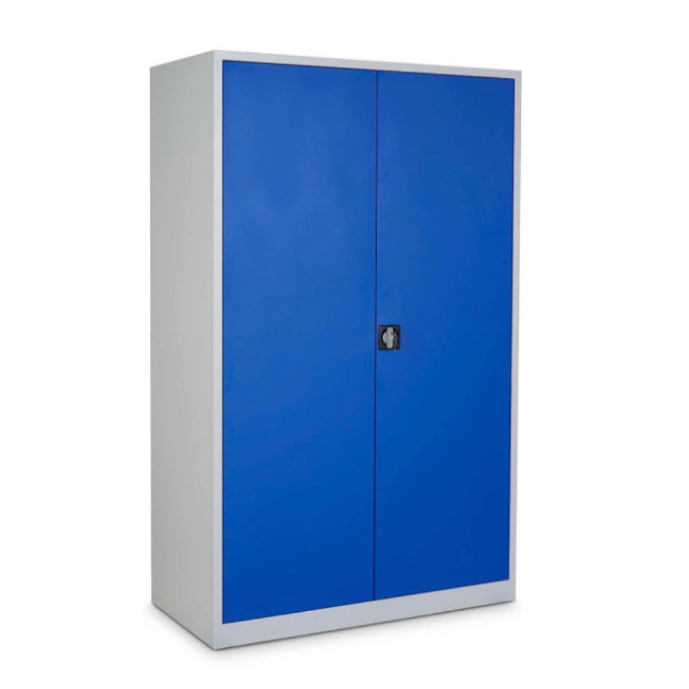 Obraz produktu: Szafa warsztatowa HEMMDAL HW-XBT, bezpieczny zamek cylindryczny, wys. x szer. x gł. 1950 x 1200 x 600 mm, kolor jasnoszary/niebieski gencjanowy