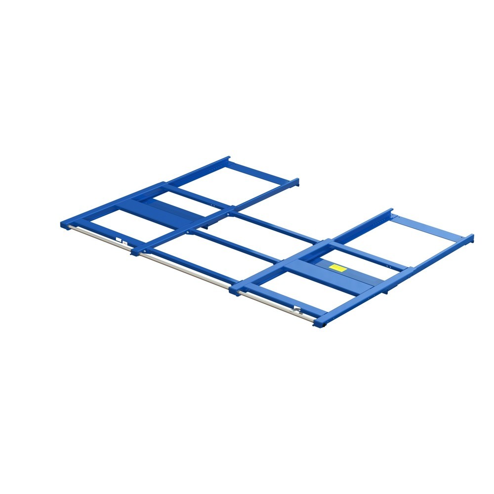 Obraz produktu: Urządzenie do wysuwania palet XL, udźwig 1200 kg, głębokość wysuwu 70%, szer. x gł. 2600 x 1200 mm