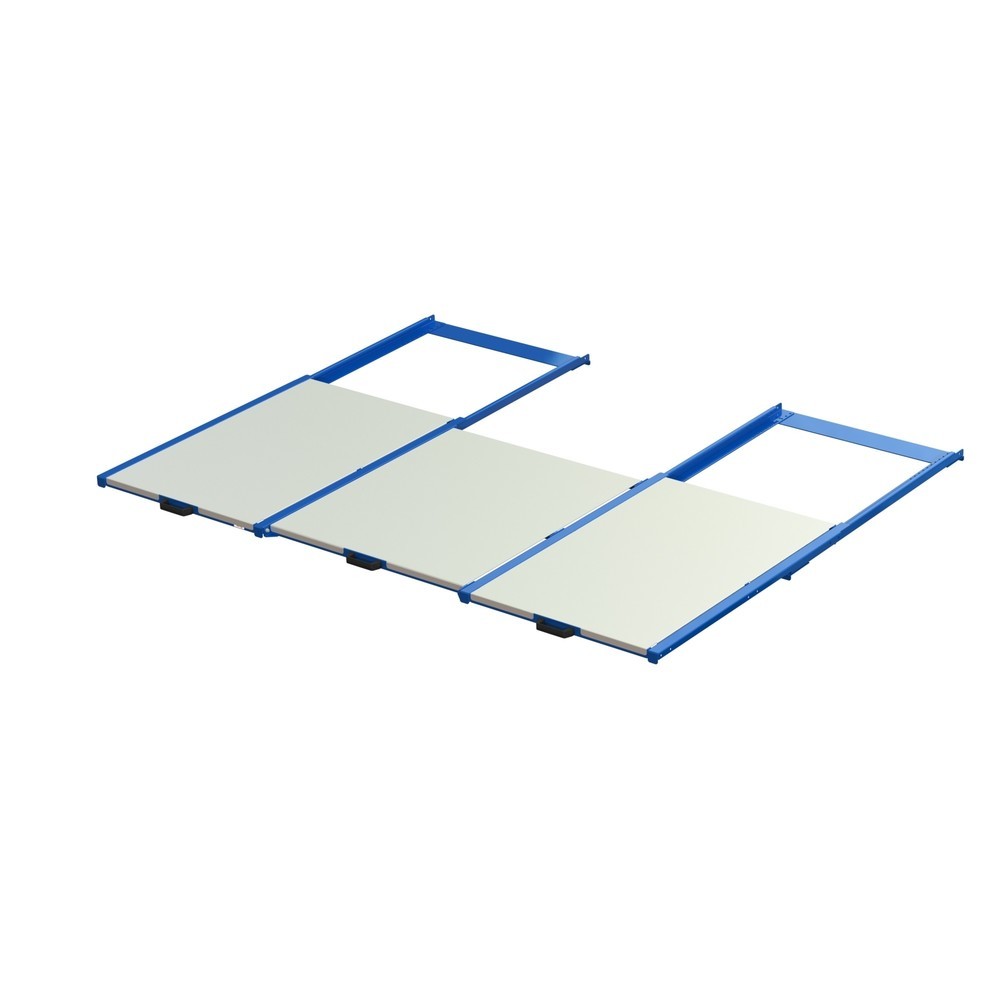 Zdjęcie produktu nr 1: Urządzenie do wysuwania palet XL, udźwig 400 kg, głębokość wysuwu 70%, szer. x gł. 2600 x 1200 mm, ze stalową podłogą