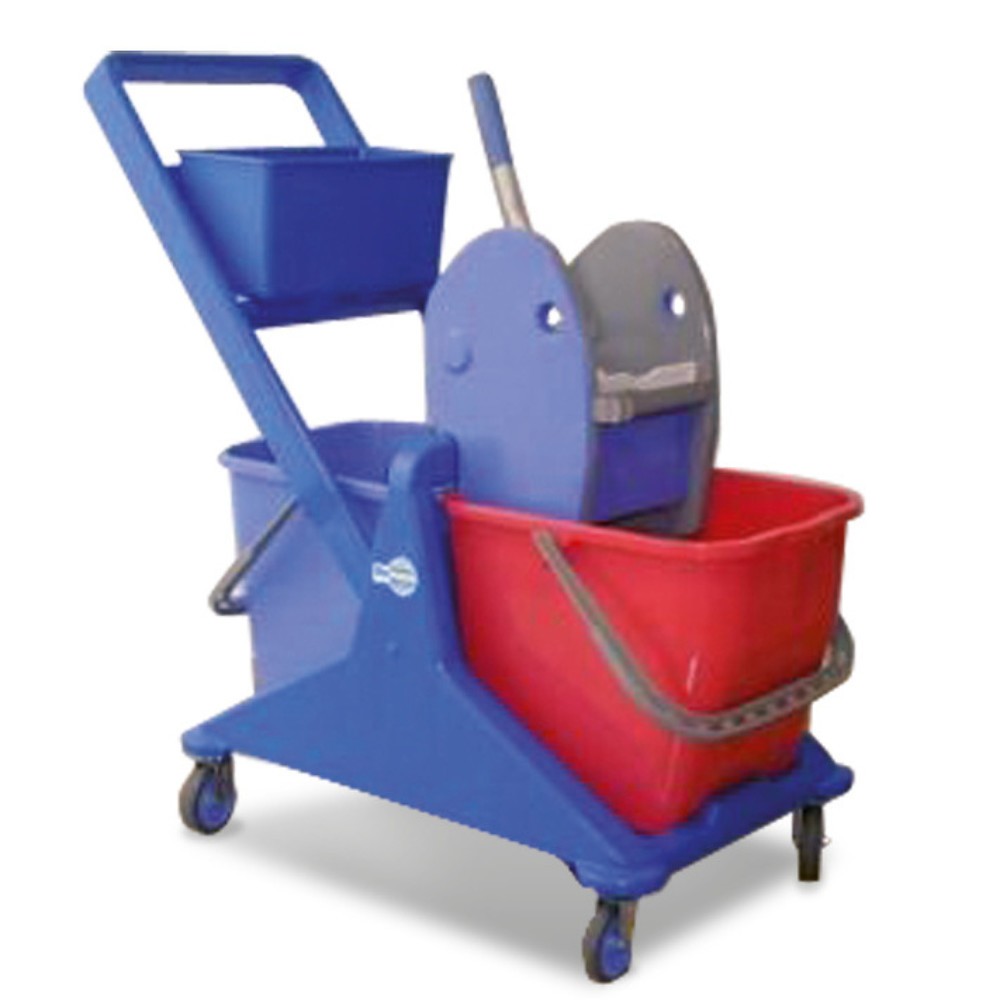 Obraz produktu: Wózek do sprzątania Harema® Profi z 2 wiadrami 25 l i półką