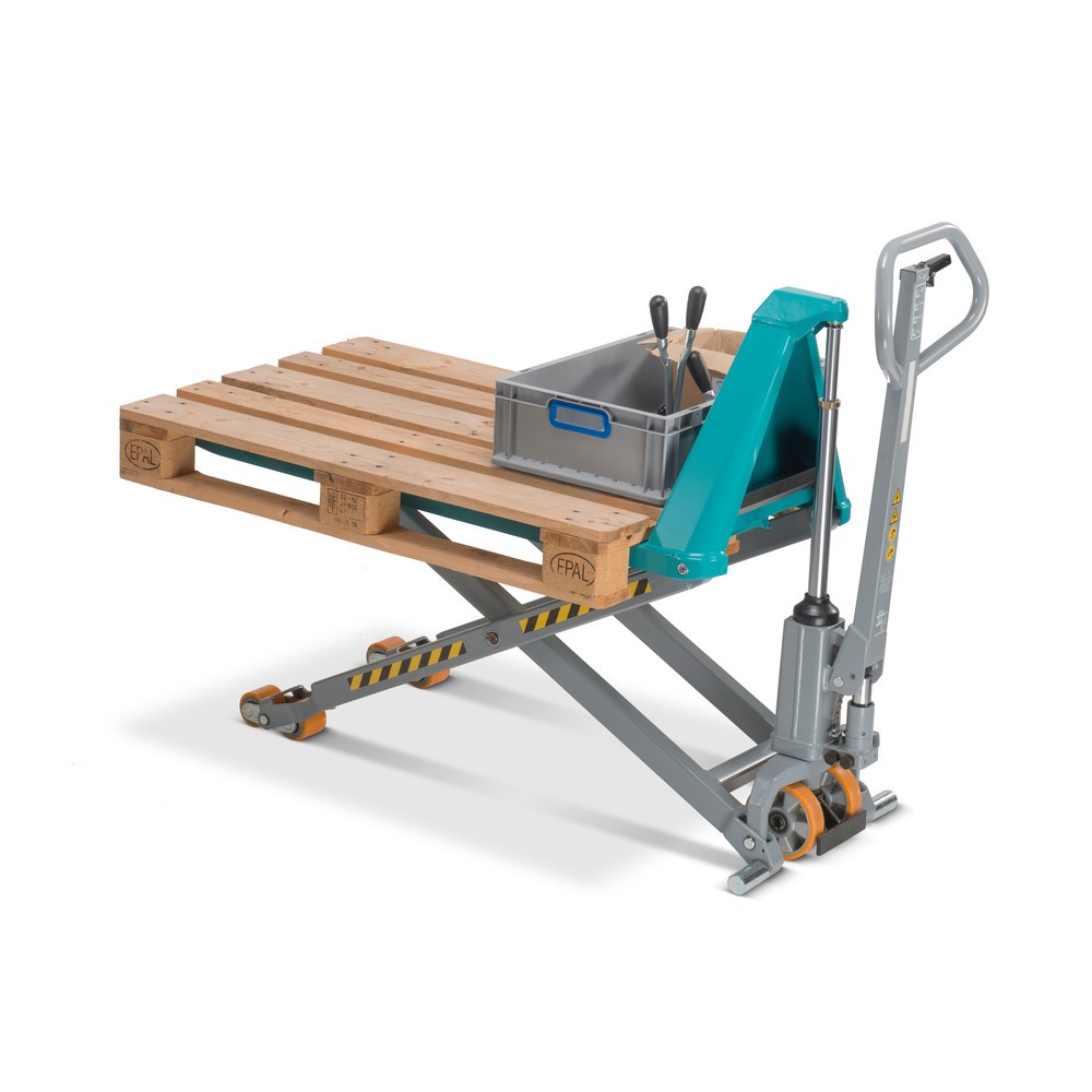 Zdjęcie produktu nr 8: Wózek paletowy z podnośnikiem nożycowym Ameise® PTM 1.5 Scissor z funkcją szybkiego unoszenia, udźwig 1500 kg, długość wideł 1200 mm